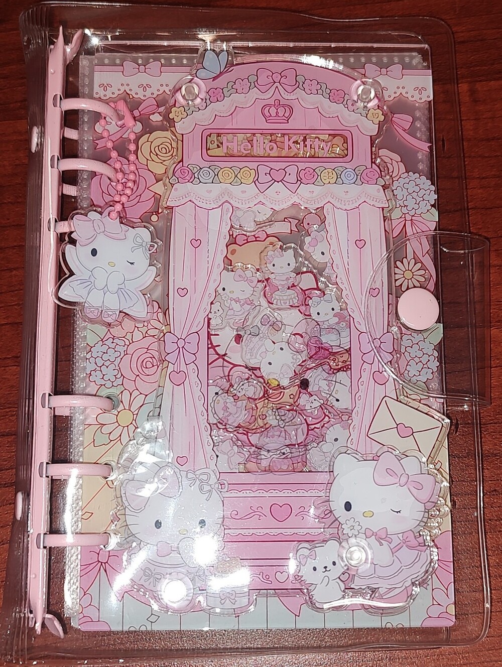 New! A6 Hello Kitty Shaker Notebook/Photo Book With Paper & Photo Sleeves